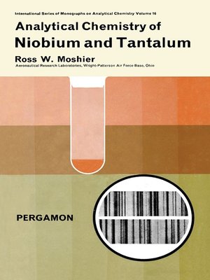 cover image of Analytical Chemistry of Niobium and Tantalum